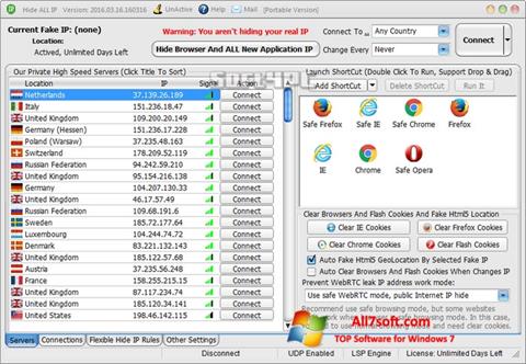 Zrzut ekranu Hide ALL IP na Windows 7