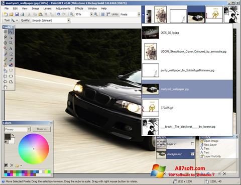 Zrzut ekranu Paint.NET na Windows 7