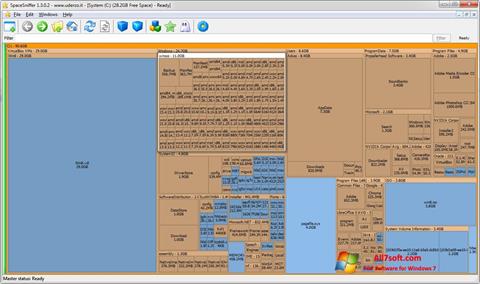 Zrzut ekranu SpaceSniffer na Windows 7