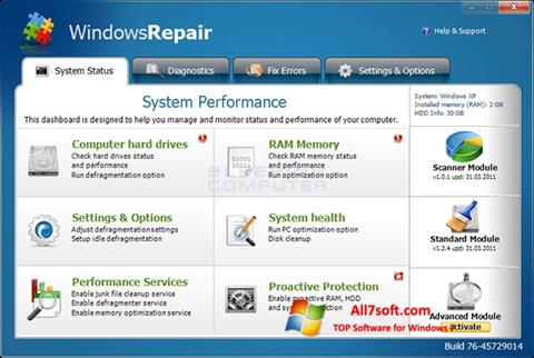 Zrzut ekranu Windows Repair na Windows 7