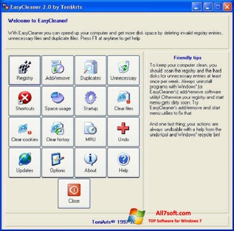 Zrzut ekranu EasyCleaner na Windows 7