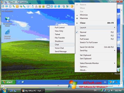 Zrzut ekranu Radmin na Windows 7