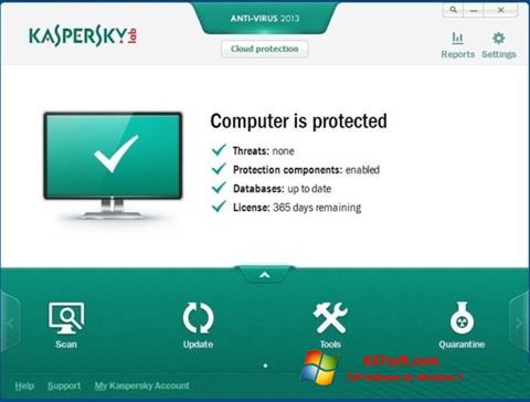 Zrzut ekranu Kaspersky na Windows 7