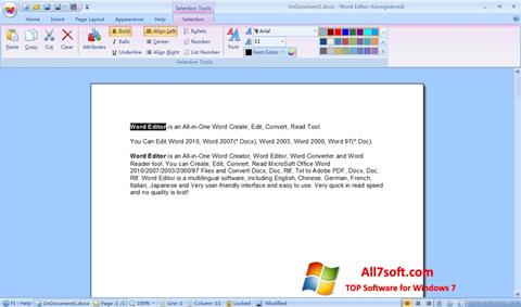 Zrzut ekranu DocX Reader na Windows 7