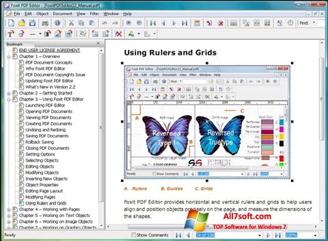 Zrzut ekranu Foxit PDF Editor na Windows 7