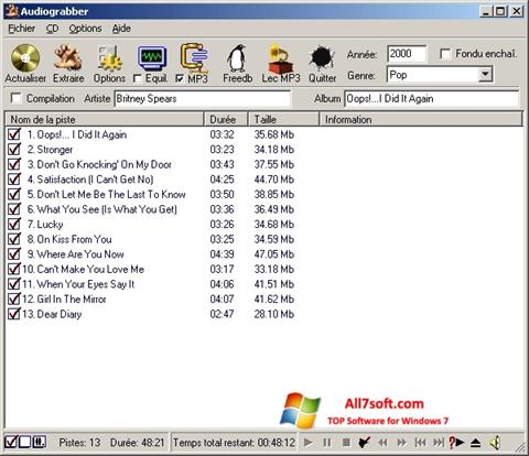 Zrzut ekranu Audiograbber na Windows 7