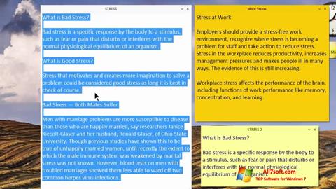 Zrzut ekranu Simple Sticky Notes na Windows 7