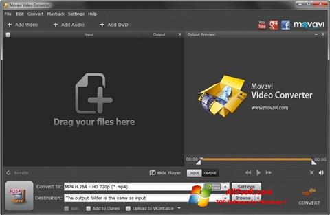 Zrzut ekranu Movavi Video Converter na Windows 7