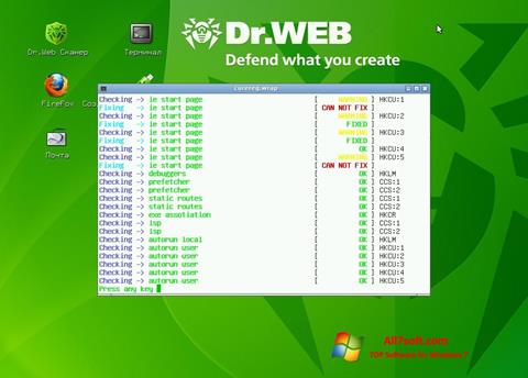 Zrzut ekranu Dr.Web LiveCD na Windows 7
