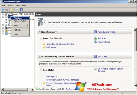Zrzut ekranu Open Server na Windows 7