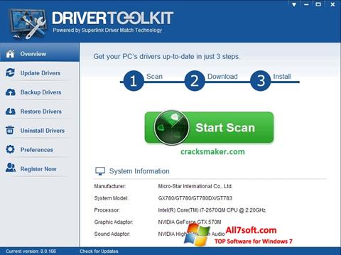 Zrzut ekranu Driver Toolkit na Windows 7