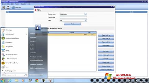 Zrzut ekranu MyHotspot na Windows 7