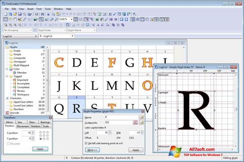 Zrzut ekranu Font Creator na Windows 7