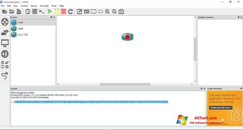 Zrzut ekranu GNS3 na Windows 7