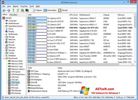 Zrzut ekranu AIDA32 na Windows 7