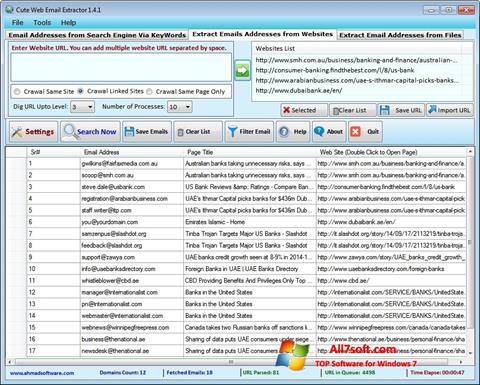 Zrzut ekranu eMail Extractor na Windows 7