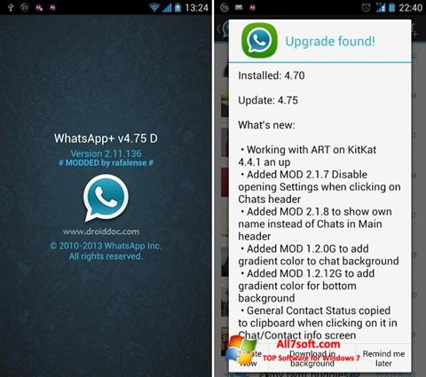 Zrzut ekranu WhatsApp Plus na Windows 7