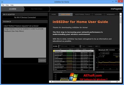 Zrzut ekranu InSSIDer na Windows 7