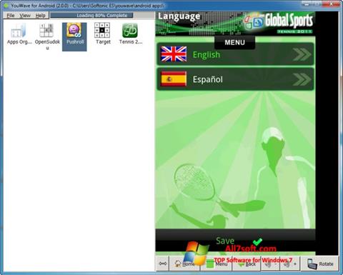 Zrzut ekranu YouWave na Windows 7