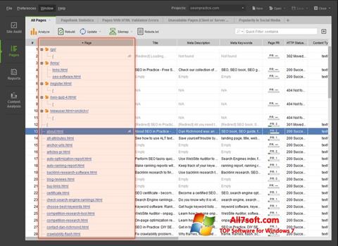 Zrzut ekranu Site-Auditor na Windows 7