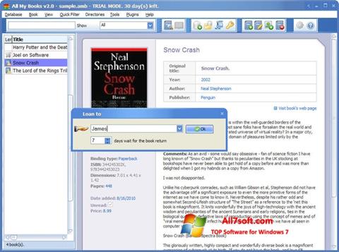 Zrzut ekranu All My Books na Windows 7