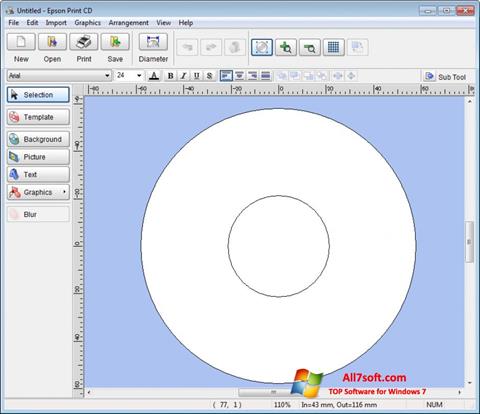 Zrzut ekranu EPSON Print CD na Windows 7