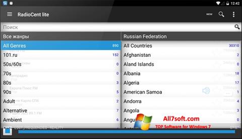 Zrzut ekranu Radiocent na Windows 7