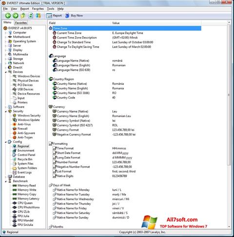 Zrzut ekranu EVEREST Ultimate Edition na Windows 7