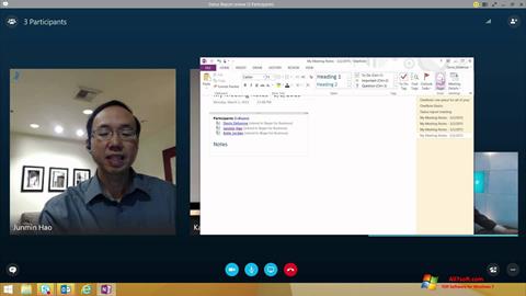Zrzut ekranu Skype for Business na Windows 7