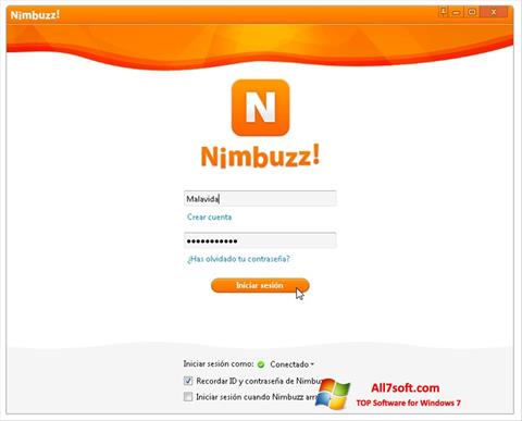 Zrzut ekranu Nimbuzz na Windows 7
