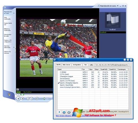 Zrzut ekranu SopCast na Windows 7