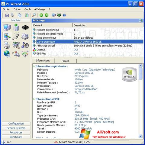 Zrzut ekranu PC Wizard na Windows 7