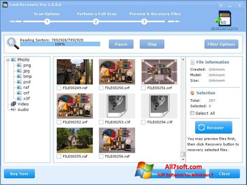 Zrzut ekranu CardRecovery na Windows 7