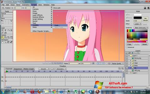 Zrzut ekranu Anime Studio na Windows 7