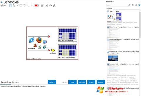Zrzut ekranu Sandboxie na Windows 7