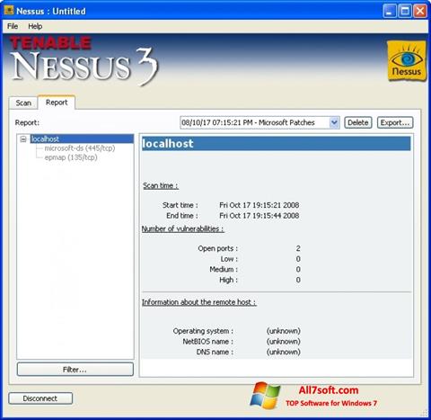 Zrzut ekranu Nessus na Windows 7