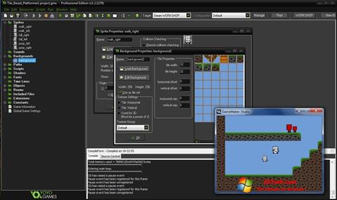 Zrzut ekranu GameMaker: Studio na Windows 7