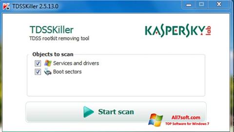Zrzut ekranu Kaspersky TDSSKiller na Windows 7