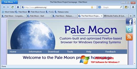 Zrzut ekranu Pale Moon na Windows 7