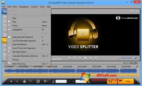 Zrzut ekranu SolveigMM Video Splitter na Windows 7