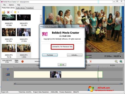Zrzut ekranu Bolide Movie Creator na Windows 7