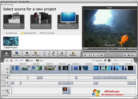 Zrzut ekranu AVS Video Editor na Windows 7
