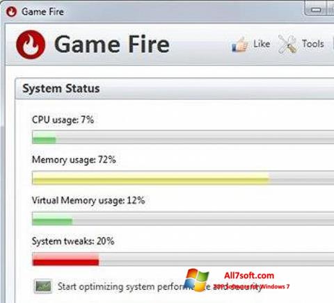 Zrzut ekranu Game Fire na Windows 7