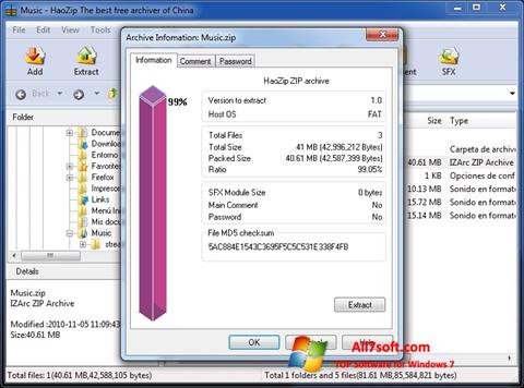 Zrzut ekranu HaoZip na Windows 7