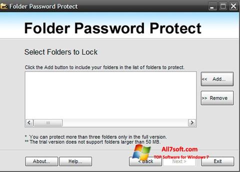 Zrzut ekranu Password Protect USB na Windows 7