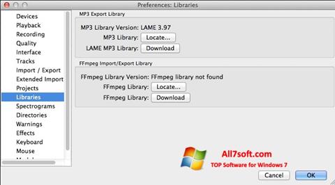 Zrzut ekranu Lame MP3 Encoder na Windows 7