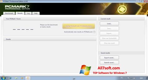 Zrzut ekranu PCMark na Windows 7