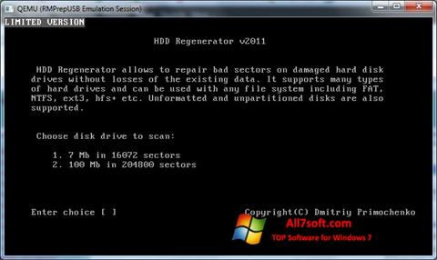 Zrzut ekranu HDD Regenerator na Windows 7