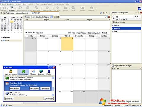 Zrzut ekranu SeaMonkey na Windows 7