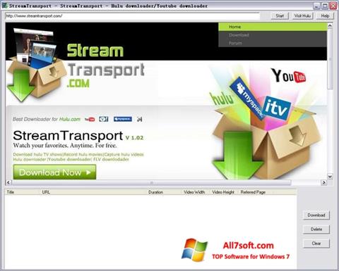 Zrzut ekranu StreamTransport na Windows 7